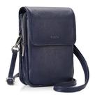 Bolsa tiracolo em couro genuíno pequeno azul marinho Bolsa tiracolo em couro genuíno pequeno azul marinho