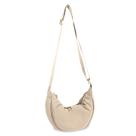 Bolsa tiracolo EVGLOW Nylon Crescent para mulheres bege grande
