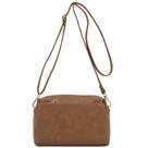 Bolsa tiracolo FashionPuzzle Small Triple Zip (Stone)