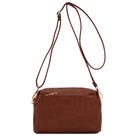 Bolsa tiracolo FashionPuzzle Triple Zip Small (Mocha) Bolsa tiracolo FashionPuzzle Triple Zip Small (Mocha)
