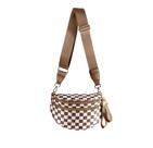 Bolsa tiracolo FEIBOON Spacious xadrez em nylon para mulheres