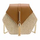 Bolsa tiracolo feminina Bausweety, canudo fofo com couro PU