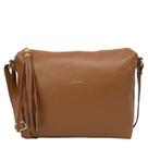 Bolsa Tiracolo Feminina Classe Couro 1751 Couro Legítimo Caramelo
