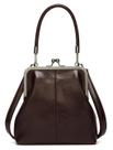 Bolsa tiracolo feminina Jusavie em couro PU com fecho Kiss Lock