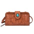 Bolsa tiracolo feminina LAVAWA, pequena, vintage, turquesa