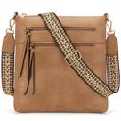Bolsa tiracolo GEMIU Small Travel para mulheres em material vegano marrom