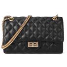 Bolsa tiracolo Gladdon acolchoada para mulheres em material sintético preto