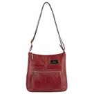 Bolsa tiracolo grande em couro Denise vermelho Feminino