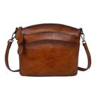 Bolsa Tiracolo HESHE Vintage de Couro Marrom para Mulheres