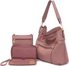 Bolsa tiracolo Idesort Large para mulheres rosa rosa com conjunto de bolsa