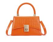 Bolsa tiracolo JHVYF feminina clássica, bolsa de mão laranja