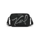 Bolsa tiracolo KARL LAGERFELD Maybelle com logotipo cravejado preto/prata