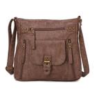Bolsa tiracolo KL928 para mulheres em couro PU médio
