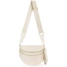 Bolsa tiracolo Lushandy Bum Bag feminina xadrez, nylon bege