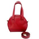 Bolsa Tiracolo/Mão em Couro vermelho Maria Adna