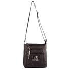 Bolsa Tiracolo Masculina Clovis em couro preta