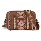 Bolsa tiracolo Montana West Wrangler Boho Aztec feminina marrom