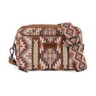 Bolsa tiracolo Montana West Wrangler Boho Aztec feminina marrom