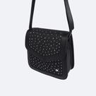 Bolsa Tiracolo Pampili Glitter e Tachas Preta 600.1251
