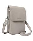 Bolsa tiracolo para celular befen Real Leather Women Beige Grey