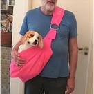 Bolsa Tiracolo Pet Cachorro Gato Confortável 100% Algodão