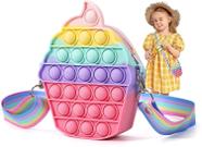 Bolsa tiracolo Pop Purse Fidget Toys para meninas, Push Bubb
