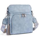 Bolsa tiracolo Roulens, leve, de couro médio, feminina Bolsa tiracolo Roulens, leve, de couro médio, feminina