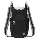 Bolsa tiracolo Telena Crossbody com suporte para garrafas de água para mulheres, preta
