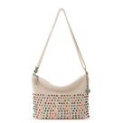 Bolsa tiracolo The Sak Lumi de crochê manual com zíper bege