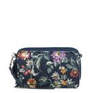 Bolsa tiracolo Vera Bradley de algodão recém-cortado verde floral