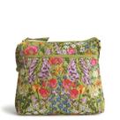 Bolsa tiracolo Vera Bradley Premium em algodão com zíper original