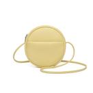 Bolsa tiracolo YONBEN Circle PU em couro para mulheres amarelo pérola