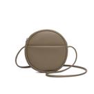 Bolsa tiracolo YONBEN Circle PU Leather para mulheres, cor de chá