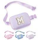 Bolsa Tiracolo YOOLIFE Personalizada com Inicial - Roxa para Meninas