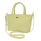 Bolsa Tote Couro Legítimo Feminina Transversal Tiracolo Média Madamix Branco Gelo