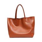 Bolsa Tote de Couro Feminina Grande - Com Zíper e Espaço para Laptop A4