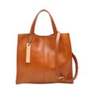 Bolsa Tote de Couro Genuíno Vintage para Mulheres - Grande Capacidade e Design Minimalista Bolsa Tote de Couro Genuíno Vintage para Mulheres - Grande Capacidade e Design Minimalista