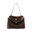 Bolsa Tote De Couro Suede De Grande Capacidade Para Mulheres, Designer De Luxo Para Outono E Inverno