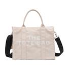 Bolsa tote de lona impermeável com alça de ombro ajustável - grande Bolsa tote de lona impermeável com alça de ombro ajustável - grande