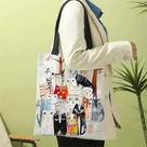 Bolsa Tote de Praia com Estampa de Gatos - Reutilizável e Ideal para Viagens de Verão