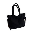 Bolsa Tote de Veludo Cotelê - Grande Capacidade, Leve e com Zíper
