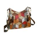 Bolsa Tote Feminina De Grande Capacidade Em Couro PU Com Cores Contrastantes, Bolsa De Ombro De