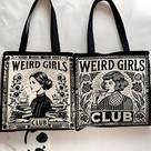 Bolsa Tote Girls Club Weird Squad, Presente Para Ela, Bolsa De Ombro Bolsa Tote Girls Club Weird Squad, Presente Para Ela, Bolsa De Ombro
