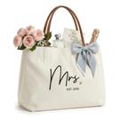 Bolsa Tote Ugiftcorner Noiva Bordada em Canvas 51x30x15 cm