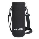Bolsa transportadora para garrafas de água RICHEN Neoprene 750 ml/24 onças preta