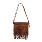 Bolsa Transversal Camurça com Franja Alça Removível - Moda Vintage County Cowgirl