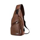 Bolsa Transversal Casual Masculina De Grande Capacidade Com Carregamento USB Para Esportes Ao Ar