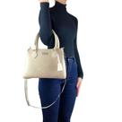 Bolsa Transversal com Alça de Mão Feminina Executiva Bege Lançamento