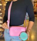 Bolsa transversal com bag rosa LP