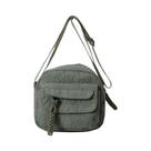 Bolsa Transversal De Corduroy Bege Para Mulheres Estilo Casual Com Fecho De Zíper Alça Ajustável